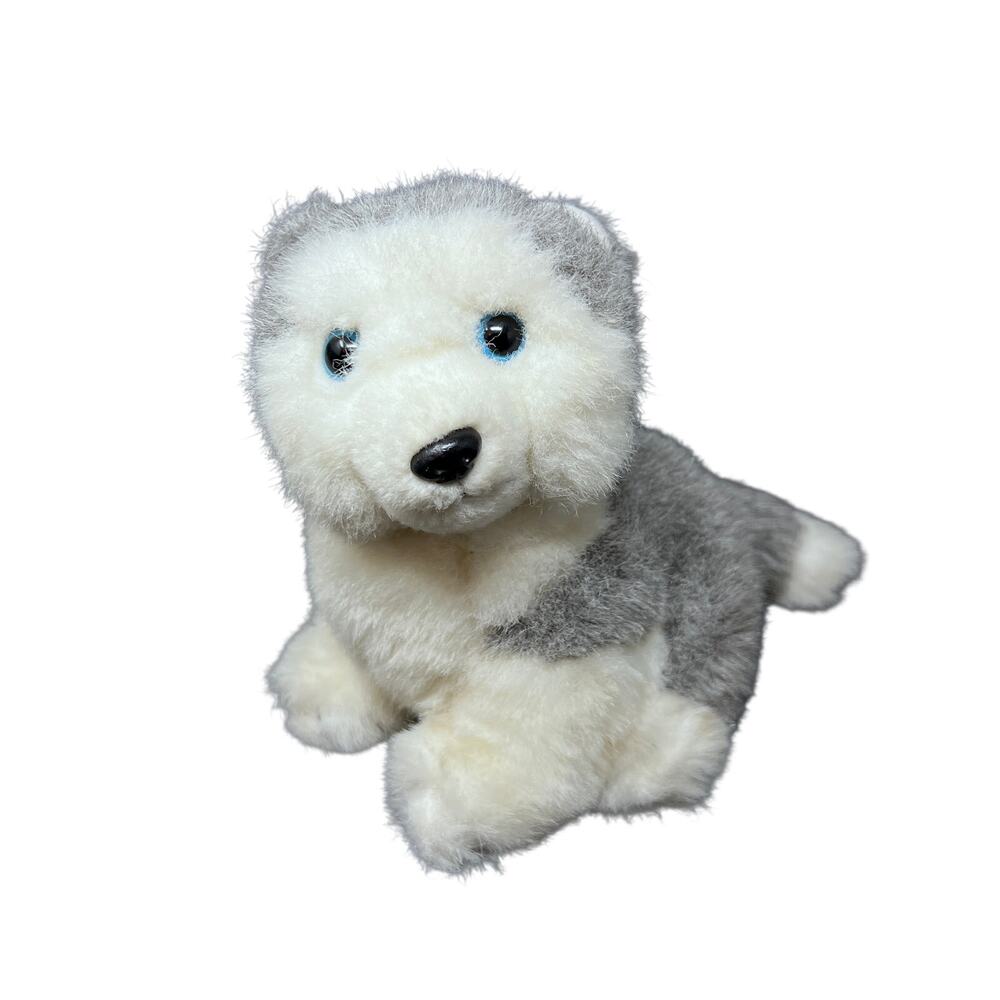 TY Classic Dakota Husky Plush Wolf Puppy Dog‎ 1994 VTG Grey White Stuffed 8"